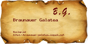 Braunauer Galatea névjegykártya